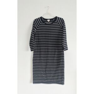 Merona Stripe Crewneck Sweatshirt 3/4 Sleeve Dress